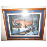 Dashing through the Snow framed pri...