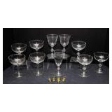 Vintage-Style Champagne Coupe Glasses – Set of 7 + Bonus Glasses & Wine Charms