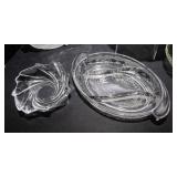 Cut Glass Serving Ware - 5 Pieces