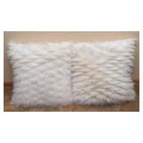 Set of Two Fluffy Decorative Pillows