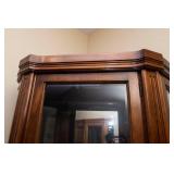 Lighted Curio Cabinet with Mirrored Back