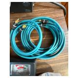 Electronics variety lot. Personal air sanitizer , battery tester , heavy speaker cable and more