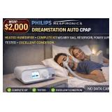 MSRP $2,000 PHILIPS RESPIRONICS DREAMSTATION AUTO CPAP MACHINE HEATED HUMIDIFIER PROFESSIONAL SLEEP THERAPY DEVICE W/CARRY BAG, RESERVOIR, MANUAL & POWER SUPPLY - EXCELLENT WORKING CONDITION - MAS