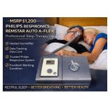 MSRP $1800 PHILIPS RESPIRONICS REMSTAR AUTO A-FLEX SYSTEM ONE AUTO CPAP MACHINE – HEATED HUMIDIFIER – PROFESSIONAL SLEEP THERAPY DEVICE W/CARRY BAG, DATA CARD & POWER SUPPLY – EXCELLENT WORK
