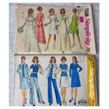 Vintage Sewing Collection - Includes Vintage Tin and Button Collection, Vintage Simplicity Patterns, Snaps and Eyelet Tool, Vintage Sewing Needle Cases, and Wooden Darning Egg