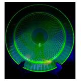 Vintage Green Depression Uranium Glass 13" Round