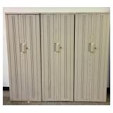 Rubbermaid Double Door Vertical Garage Storage Cabinets - Set of 3