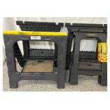 Set of 5 Folding Saw Horses with Lower Tray
