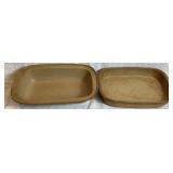 Pampered Chef Family Heritage Stoneware Rectangler Baker 17" x 11" and Casserole Baker 10" x 15"