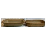 Pampered Chef Family Heritage Stoneware Rectangler Baker 17" x 11" and Casserole Baker 10" x 15"