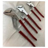 Sizable Collection of Pliers, Cutters, Vice Grips, Pipe Washers