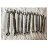 Craftsman Combination Wrench Set SAE & Metric with Metal Craftsman Tool Box