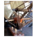 Assorted Maritime Memorabilia: Includes Model 1780 Fragata Espanola Tall Ship, Nautical Knot Shadowbox Display, Framed Duluth Tugboat Photo, Pair of Handpainted Isle Royale Teacups