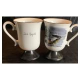 Assorted Maritime Memorabilia: Includes Model 1780 Fragata Espanola Tall Ship, Nautical Knot Shadowbox Display, Framed Duluth Tugboat Photo, Pair of Handpainted Isle Royale Teacups