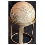 Decorative Rocks, Agates, Shells and Stone Sphere on Brass Pedestal Bundle
