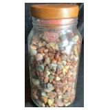 Decorative Rocks, Agates, Shells and Stone Sphere on Brass Pedestal Bundle