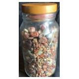 Decorative Rocks, Agates, Shells and Stone Sphere on Brass Pedestal Bundle