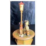 Vintage Anri Thorens Swiss Revolving Music Box - The Third Man - 9" H