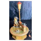 Vintage Anri Thorens Swiss Revolving Music Box - The Third Man - 9" H