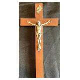 Collection of Catholic Vintage Items: Includes: Vintage Last Rites Sliding Crucifix, 2 Rosaries from Lourdes, France, Small Wall Crusifix, Vintage Boxed Catholic Bible - 1951 Papal Edition