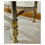 Vintage Glass and Brass Console Table and End Table