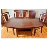 Extendable Dining Table with 4 Chairs