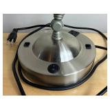 Vintage Double Pedestal Roll Top Desk with Lamp