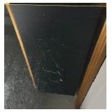 Vintage Bauhaus Lacquer Armoire and 3 Drawer Nightstand with Black Lamp