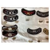 Vintage Collection of Harley Davidson Patches and Pins from 2000-2021