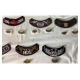 Vintage Collection of Harley Davidson Patches and Pins from 2000-2021