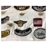 Vintage Collection of Harley Davidson Patches and Pins from 2000-2021