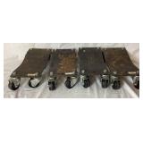 Set of 4 P & J Products Car Wheel Dollies/Tire Skates