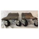 Set of 4 P & J Products Car Wheel Dollies/Tire Skates