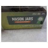 12 Mason Jars- pint size...