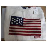 Chaps Sweater size Large with Flag ...