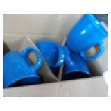 Set of 4 Blue Coffee Cups...
