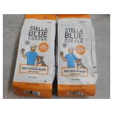 2 Stella Blue Coffee 12 oz bags Med...