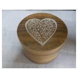 Made In India wood Heart Box...