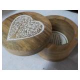 Made In India wood Heart Box...