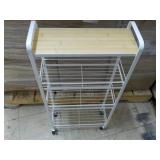 4 Shelf Unit On Wheels 31 x 15 x 6"...
