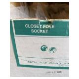 white pvc closet pole socket
