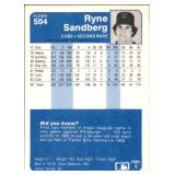 1984 Fleer - Ryne Sandberg #504 2nd Year Card
