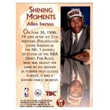 1996-97 Topps Stadium Club - Shining Moments Allen Iverson #SM 15 Rookie Card