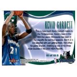 2000 Fleer NBA Hopps Determined Kevin Garnet Insert Card
