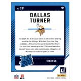 2024 Donruss Rated Rookie Dallas Turner Minnesota Vikings