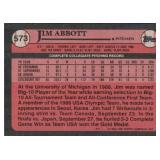 1989 Topps - Jim Abbott #573 (RC)8 Rookie Card