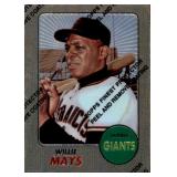 1996 Topps Willie Mays 1968 Reprint Card Film Still Attached