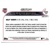 2022 Topps Chrome Joe Ryan Rookie Card Color Parallel