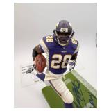 Adrian Peterson Autographed Player Figurine, Comes With Certificate of Authenticity for the Autograph, Figurine is in Great Shape, "All Day" Inscription in the Autograph Minnesota Vikings Legendary Ru