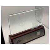 2003 Playoff Absolute Memorabilia Torii Hunter Glass Display With a Piece of his Game-Worn Jersey Authenticated and Serial #